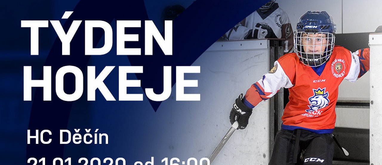 Přijďte v úterý 21.1.2020 v 16:00 hod. na zimní stadion v Děčíně na akci Týden hokeje