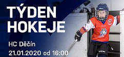 Přijďte v úterý 21.1.2020 v 16:00 hod. na zimní stadion v Děčíně na akci Týden hokeje